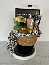 Load image into Gallery viewer, Black/Tan Rattan Gift Basket