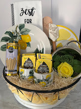 Load image into Gallery viewer, Lemon-Themed Home Gift Basket Tray