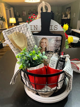 Load image into Gallery viewer, Black Wired Home Gift Basket