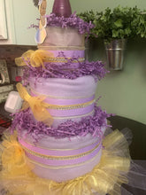 Load image into Gallery viewer, African American Baby Girl Three Tier Diaper Cake