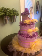 Load image into Gallery viewer, African American Baby Girl Three Tier Diaper Cake