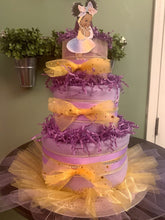 Load image into Gallery viewer, African American Baby Girl Three Tier Diaper Cake