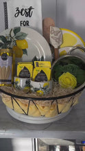 Load and play video in Gallery viewer, Lemon-Themed Home Gift Basket Tray
