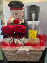 Load image into Gallery viewer, Iced Coffee Time Gift basket w/Grey Mr. Coffee
